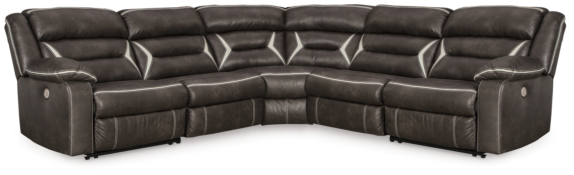 Lakeland Furniture Outlet - Ashley Furniture - Kincord Sectional - 5-Piece Power Reclining Sectional / Midnight - 13104S6