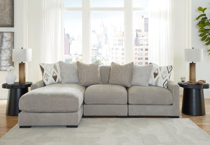 Lakeland Furniture Outlet - Ashley Furniture - Aslan Court Sectional - RAF 3-Piece Sofa Sectional with Chaise / Flax - 20305S3