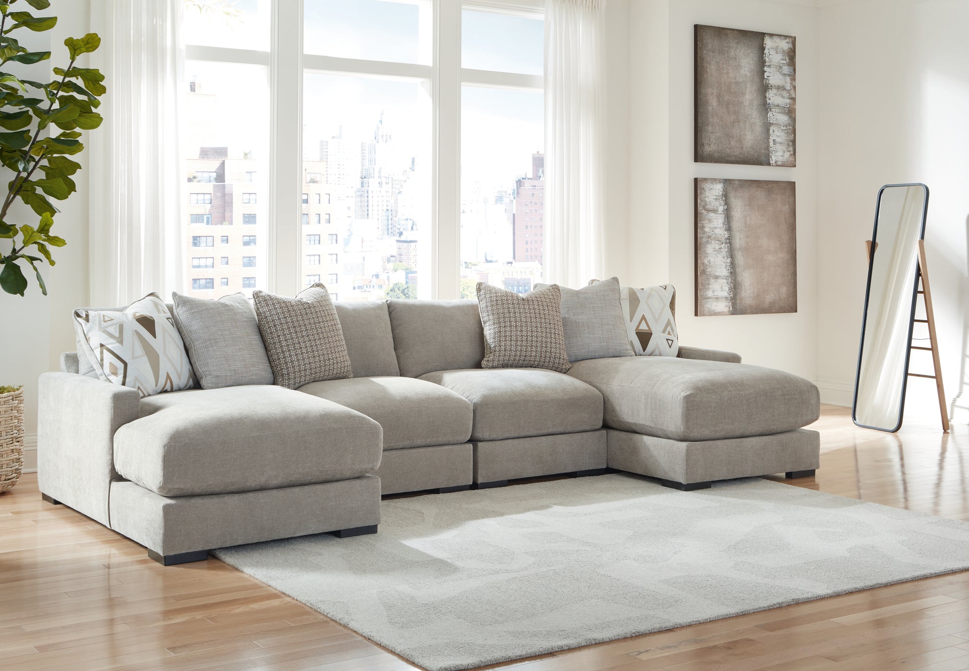 Lakeland Furniture Outlet - Ashley Furniture - Aslan Court Sectional - RAF 4-Piece Sofa Pit Sectional - 20305S5