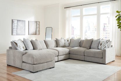 Lakeland Furniture Outlet - Ashley Furniture - Aslan Court Sectional - RAF 6-Piece Sectional with Chaise / Flax - 20305S8