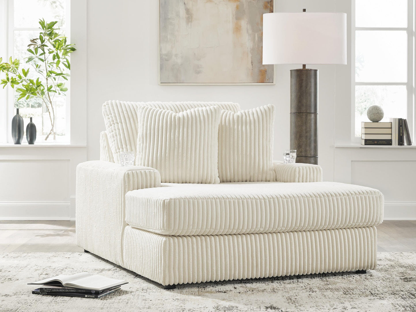 Lakeland Furniture Outlet - Ashley Furniture - Lindyn Living Room - Chaise / Ivory - 2110415