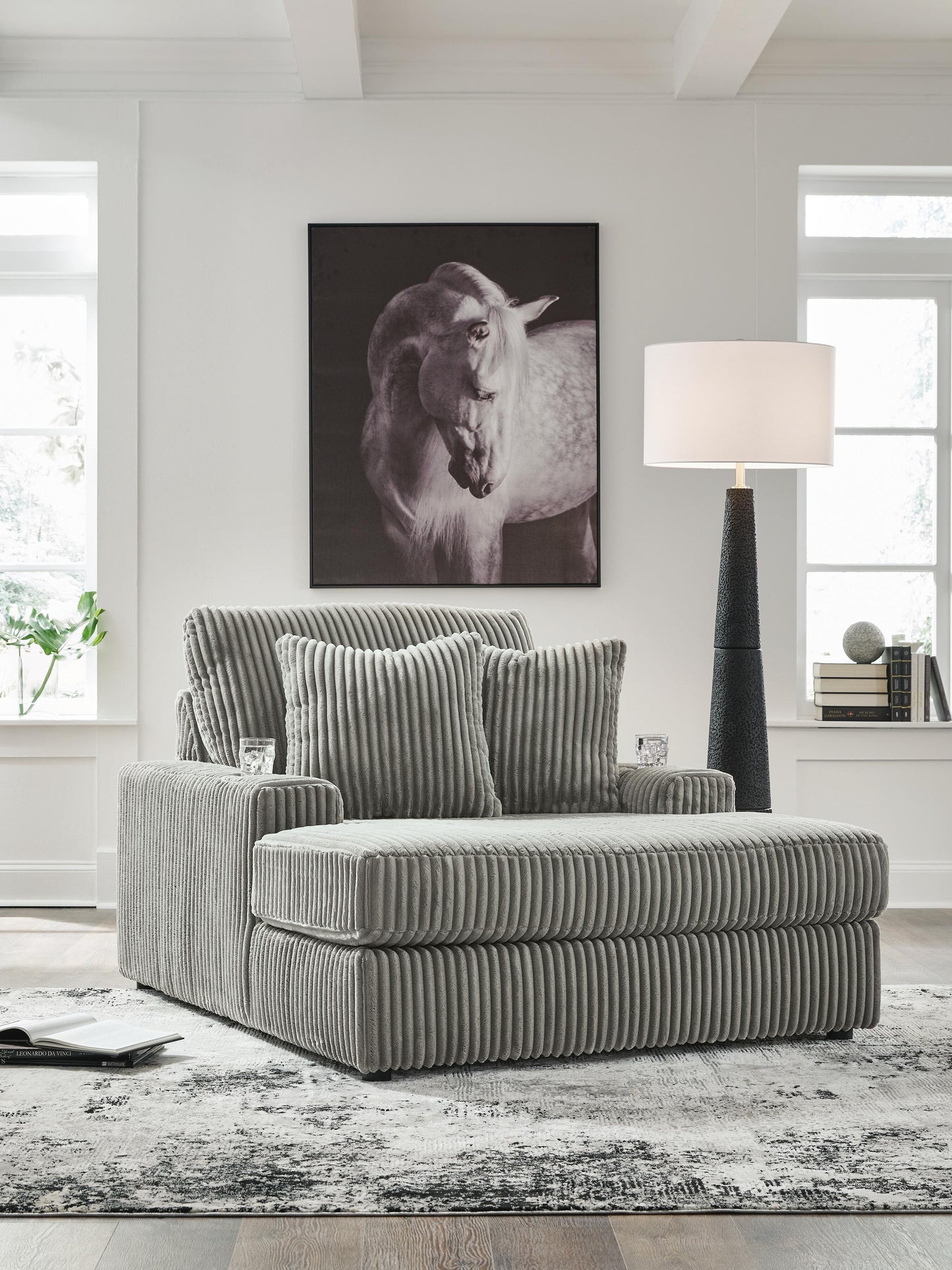 Lakeland Furniture Outlet - Ashley Furniture - Lindyn Living Room - Chaise / Fog - 2110515