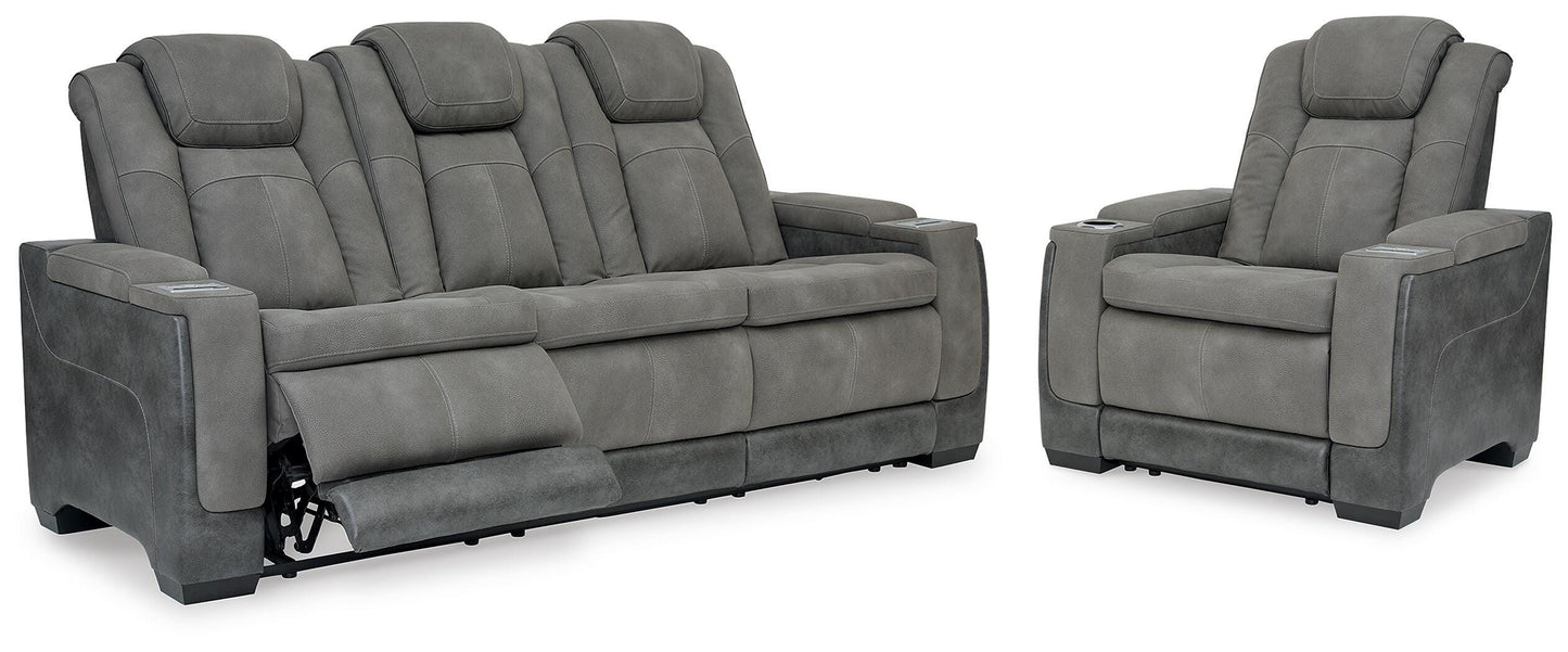 Lakeland Furniture Outlet - Ashley Furniture - Next-Gen Durapella Power Reclining Sofa and Power Recliner - Power Reclining Sofa and Power Recliner - 22004U3