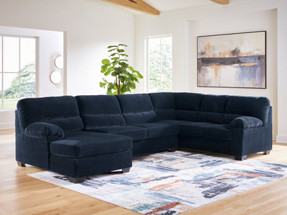 Lakeland Furniture Outlet - Ashley Furniture - SimpleJoy Sectional - RAF 3-Piece Sectional with Chaise / Navy - 24205S1