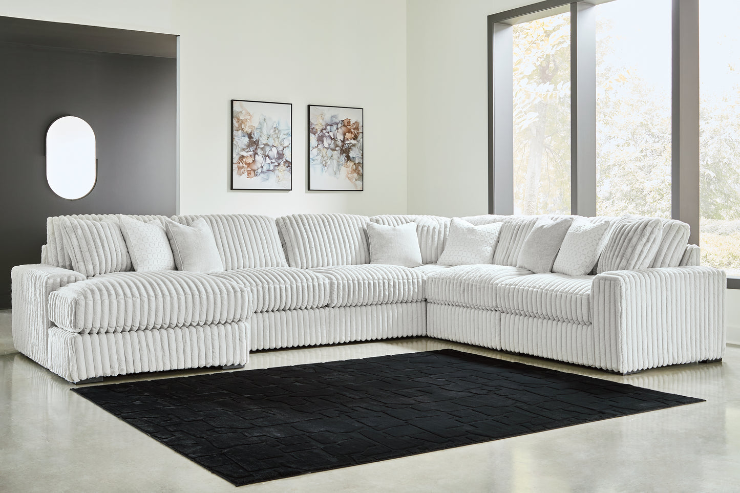 Lakeland Furniture Outlet - Ashley Furniture - Stupendous Sectional - RAF 6-Piece Sectional with Chaise / Alloy - 25903S21