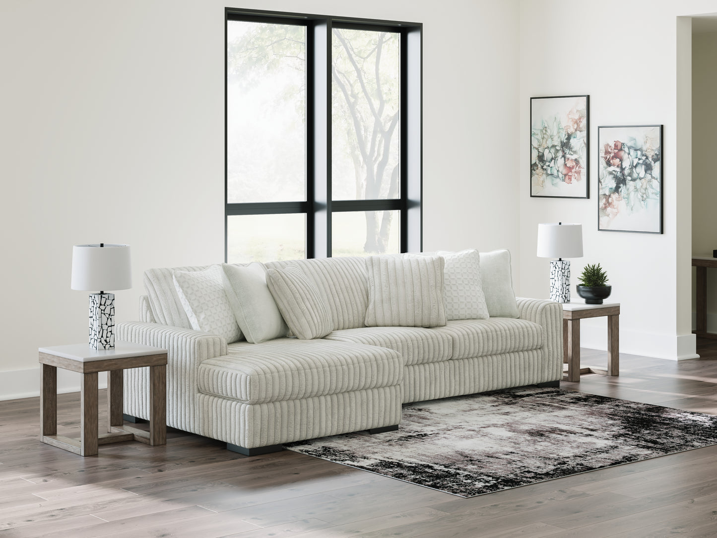 Lakeland Furniture Outlet - Ashley Furniture - Stupendous Sectional - RAF 2-Piece Sectional with Chaise / Alloy - 25903S6