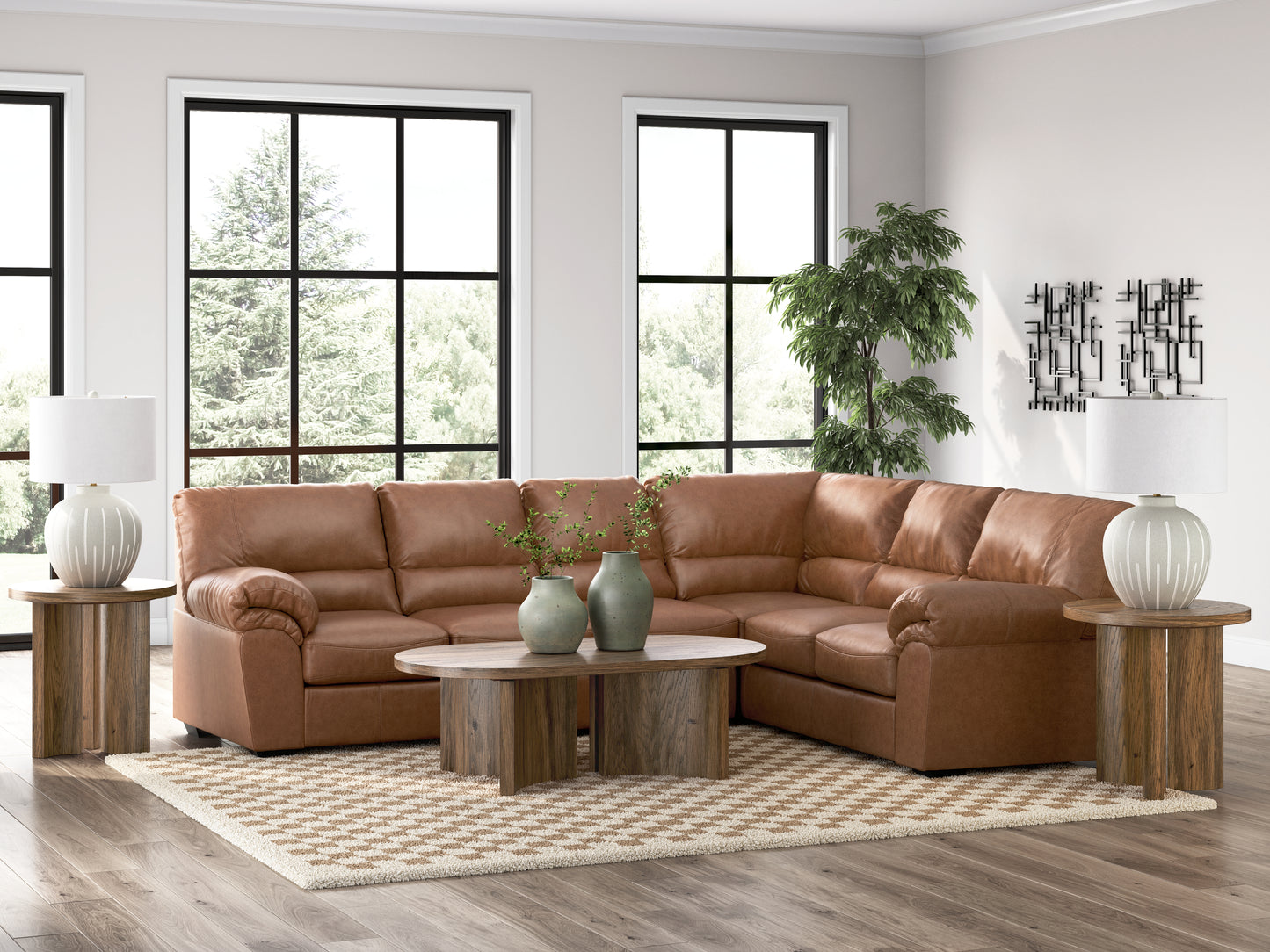 Lakeland Furniture Outlet - Ashley Furniture - WillowBend Sectional - RAF 3-Piece Sectional / Caramel - PC27704S3
