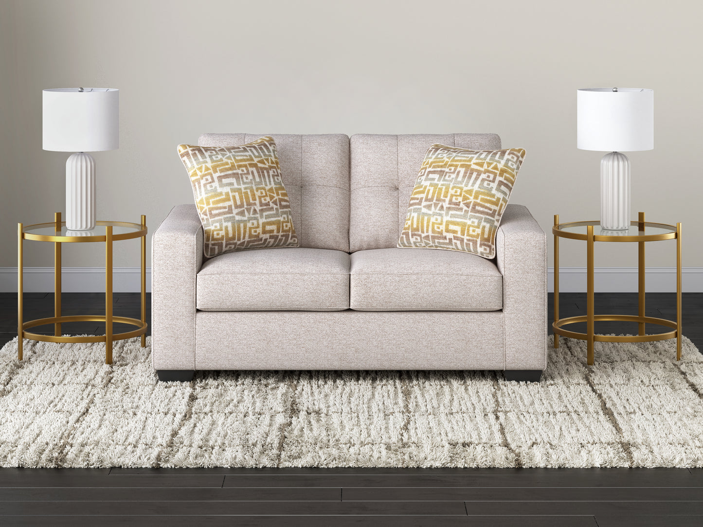 Lakeland Furniture Outlet - Ashley Furniture - Larimer Living Room - Loveseat / Stone - PC2920335