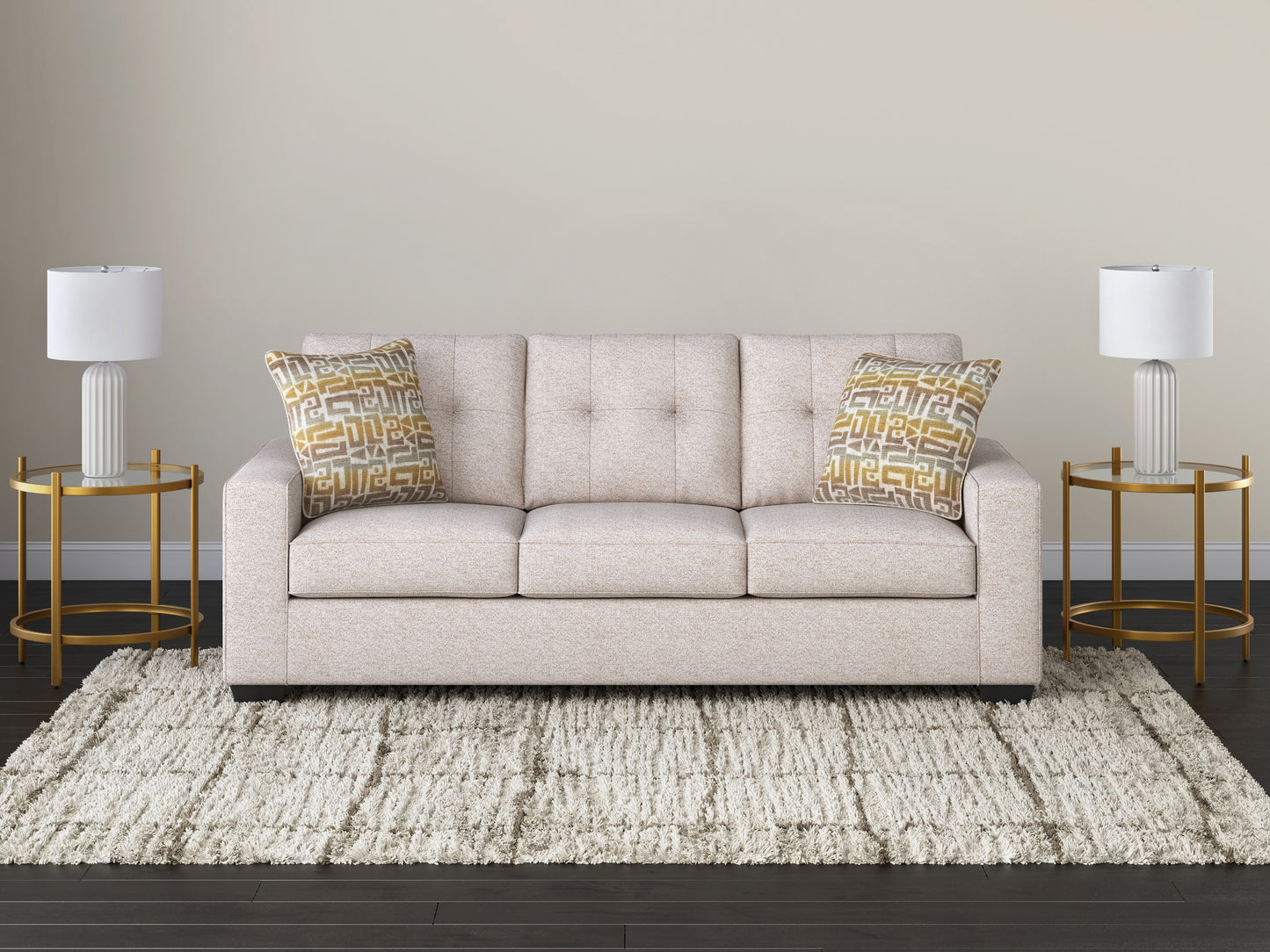 Lakeland Furniture Outlet - Ashley Furniture - Larimer Living Room - Queen Sofa Sleeper / Stone - PC2920339