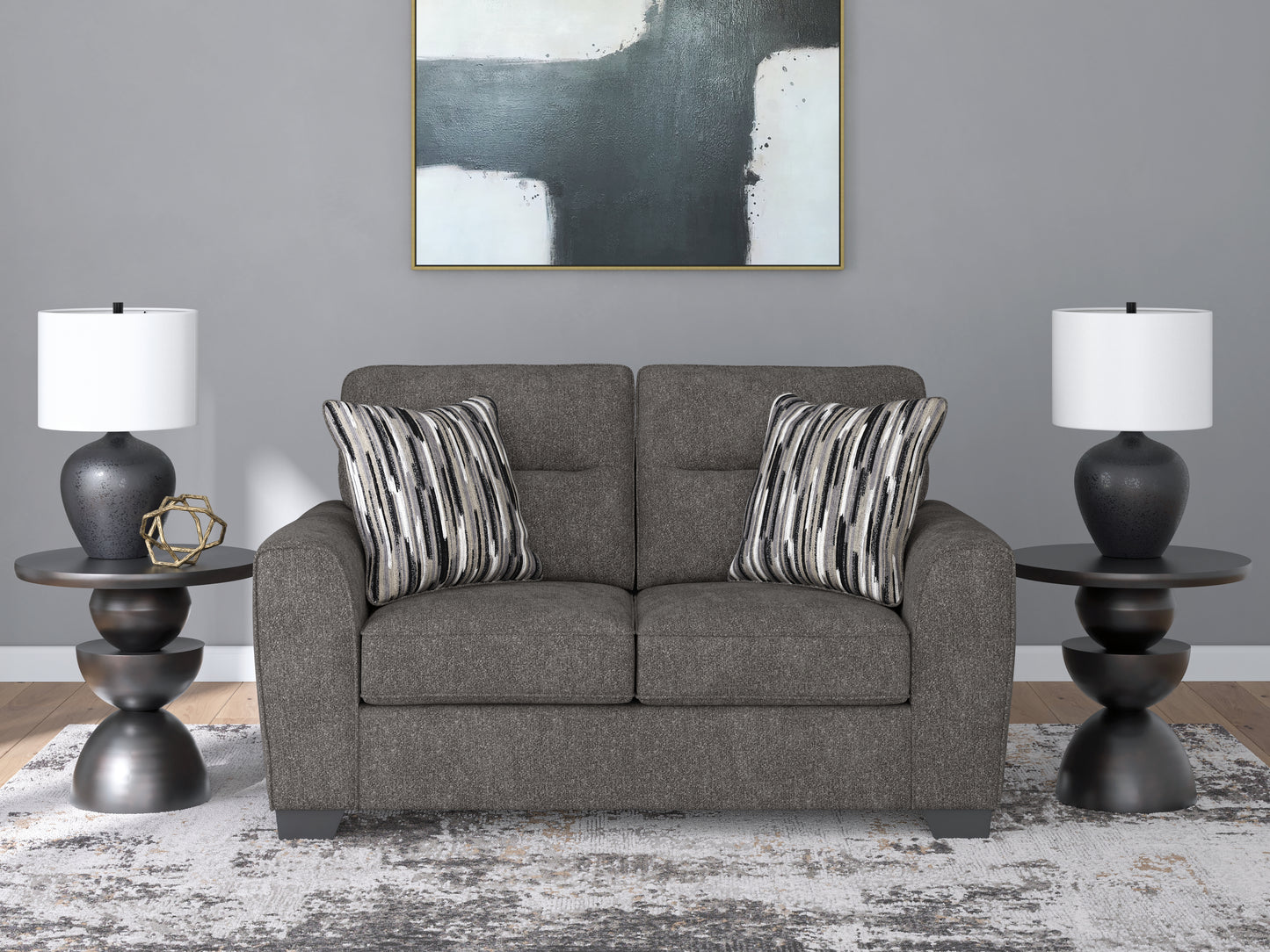 Lakeland Furniture Outlet - Ashley Furniture - Olten Living Room - Loveseat / Graphite - 3130535