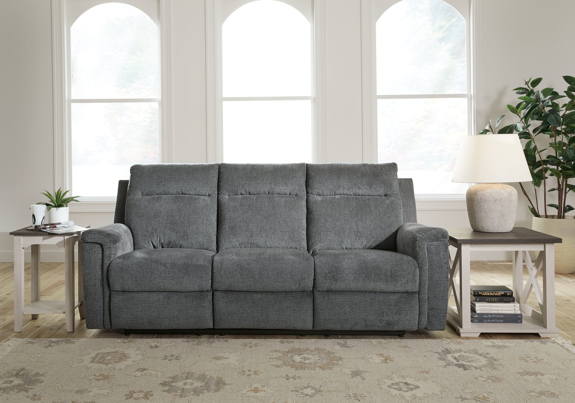 Lakeland Furniture Outlet - Ashley Furniture - Barnsana Living Room - Reclining Power Sofa / Gravel - 3320287