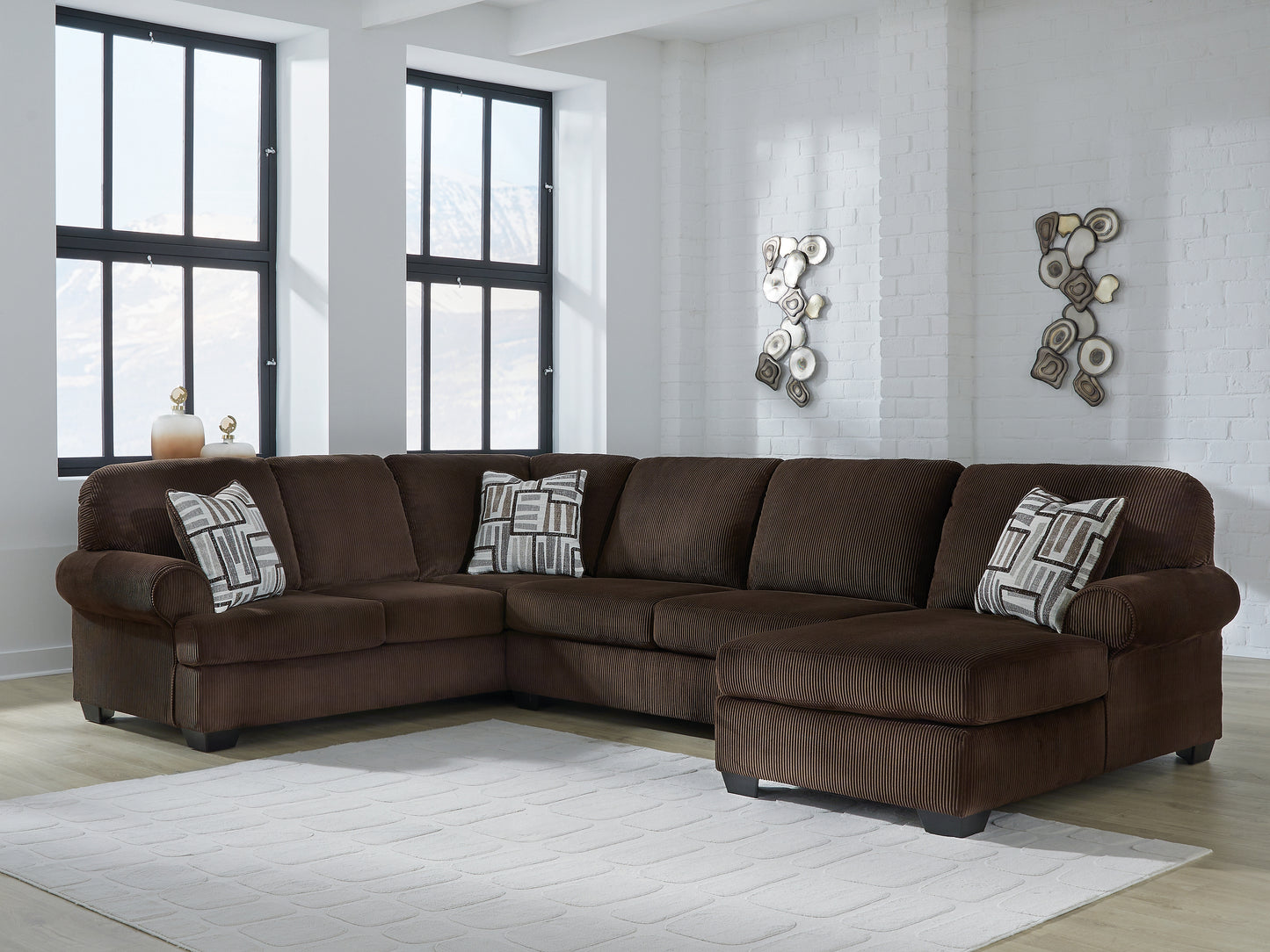 Lakeland Furniture Outlet - Ashley Furniture - Kimlee Sectional - LAF 3-Piece Sectional with Chaise / Chocolate - PC35603S2