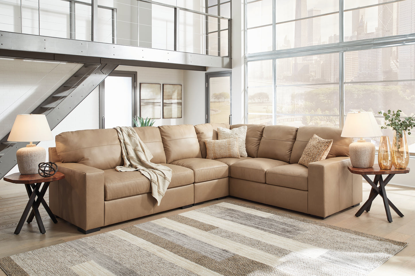 Lakeland Furniture Outlet - Ashley Furniture - Bandon Sectional - RAF 3-Piece Sectional / Toffee - 38006S4