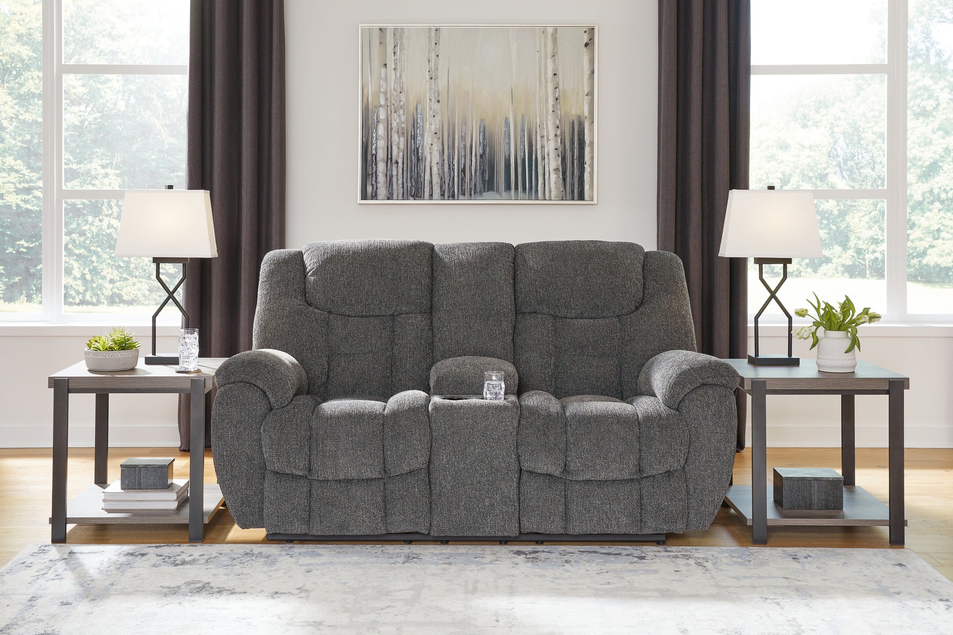 Lakeland Furniture Outlet - Ashley Furniture - Foreside Living Room - DBL Rec Loveseat w/Console - 3810494