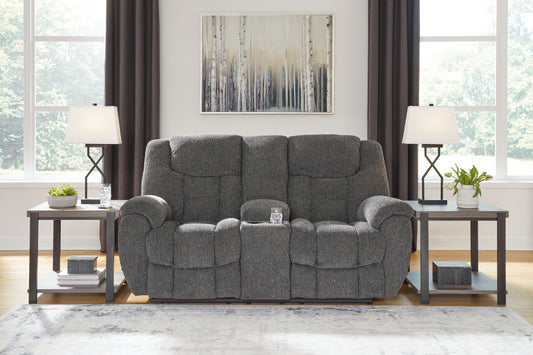 Lakeland Furniture Outlet - Ashley Furniture - Foreside Living Room - DBL Rec Loveseat w/Console - 3810494