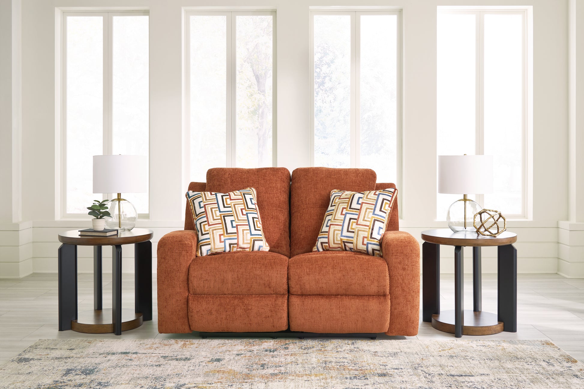 Lakeland Furniture Outlet - Ashley Furniture - Danum Living Room - Reclining Loveseat / Spice - 3880786