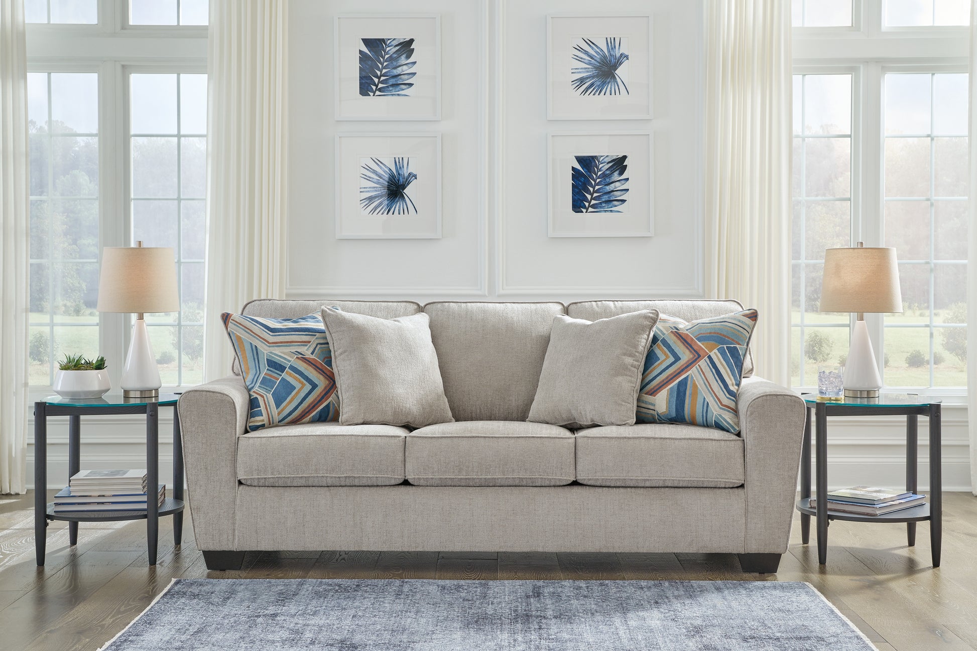 Lakeland Furniture Outlet - Ashley Furniture - Cashton Living Room - Sofa / Ice - 4060638