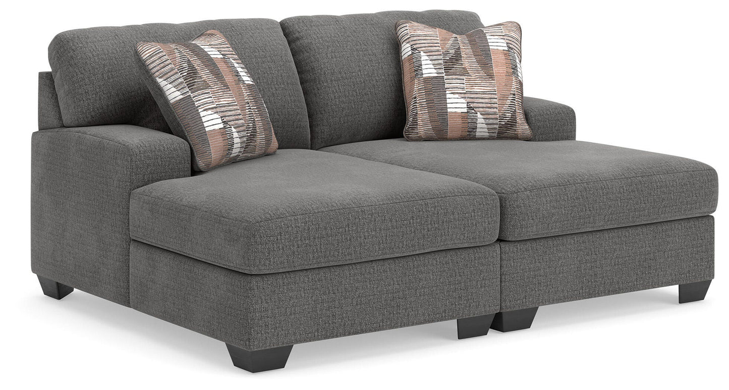 Lakeland Furniture Outlet - Ashley Furniture - Clarington Sectional - RAF 2-Piece Super Chaise / Greystone - PC48405S4