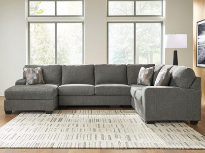 Lakeland Furniture Outlet - Ashley Furniture - Clarington Sectional - RAF 3-Piece Sectional with Chaise / Greystone - PC48405S1