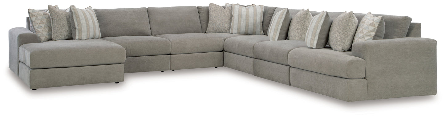 Lakeland Furniture Outlet - Ashley Furniture - Avaliyah Sectional - RAF 7-Piece Sectional with Chaise / Ash - 58103S9
