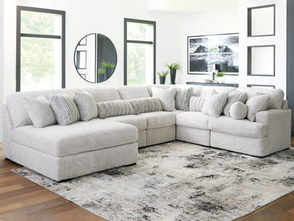 Lakeland Furniture Outlet - Ashley Furniture - Cuddle Plush Sectional - 6-Piece Sectional with Chaise / Arctic - PC59106S8