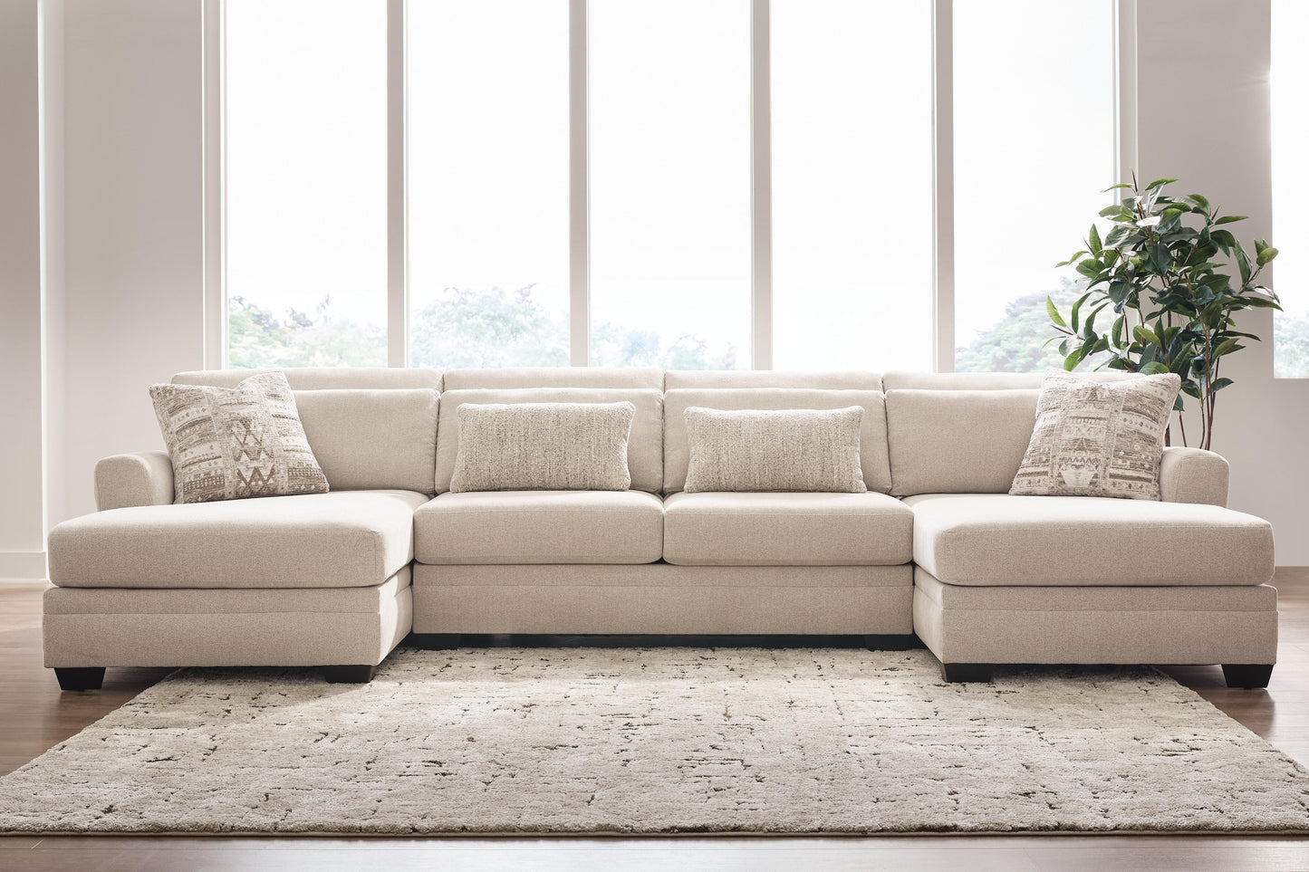 Lakeland Furniture Outlet - Ashley Furniture - Mandi Point Sectional - RAF 3-Piece Double Chaise Sectional - 62606S7