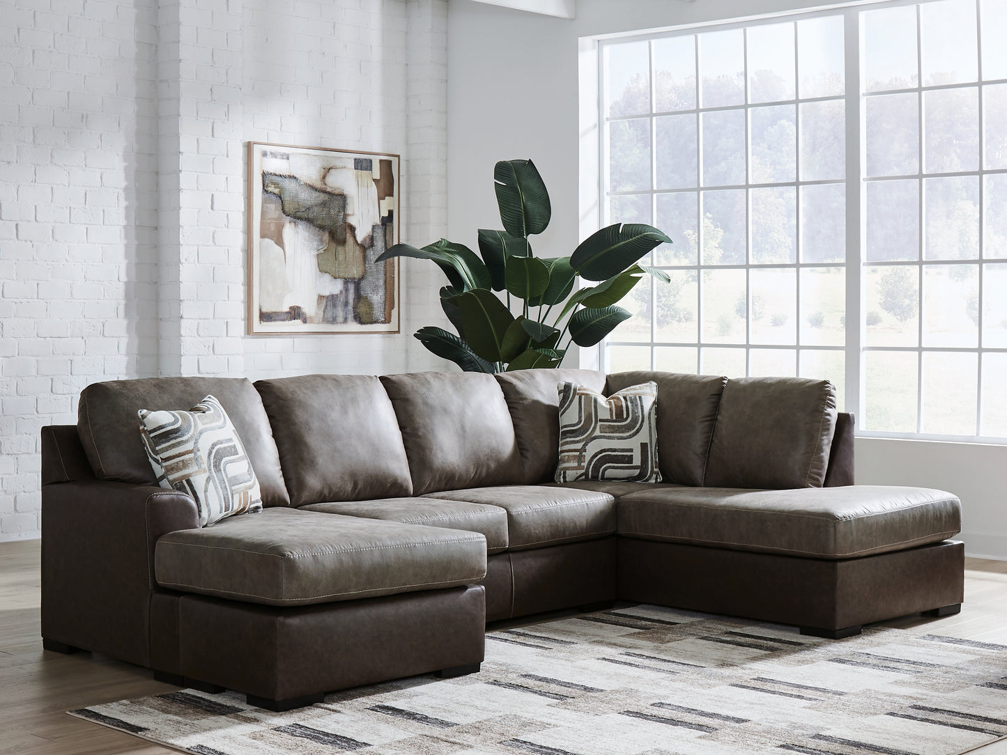 Lakeland Furniture Outlet - Ashley Furniture - Castille Way Sectional - LAF 2-Piece Sectional with Chaise / Fossil - PC62703S2