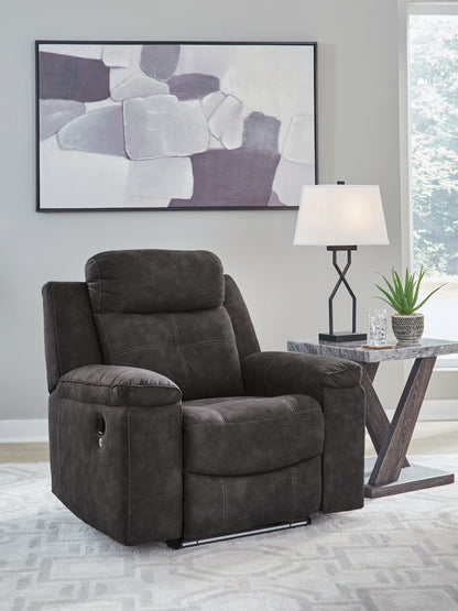 Lakeland Furniture Outlet - Ashley Furniture - Brysonview Living Room - Zero Wall Recliner / Charcoal - 6360529
