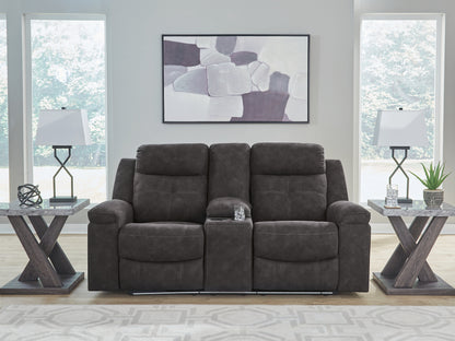 Lakeland Furniture Outlet - Ashley Furniture - Brysonview Living Room - DBL Rec Loveseat w/Console - 6360594