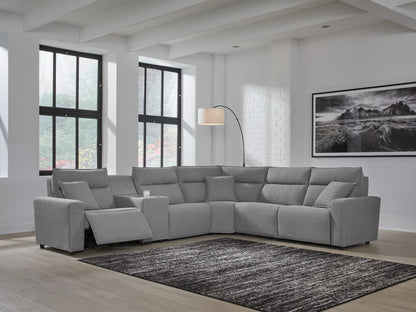 Lakeland Furniture Outlet - Ashley Furniture - ModMax II Sectional - 6-Piece Power Reclining Sectional / Salt and Pepper - 65906S10