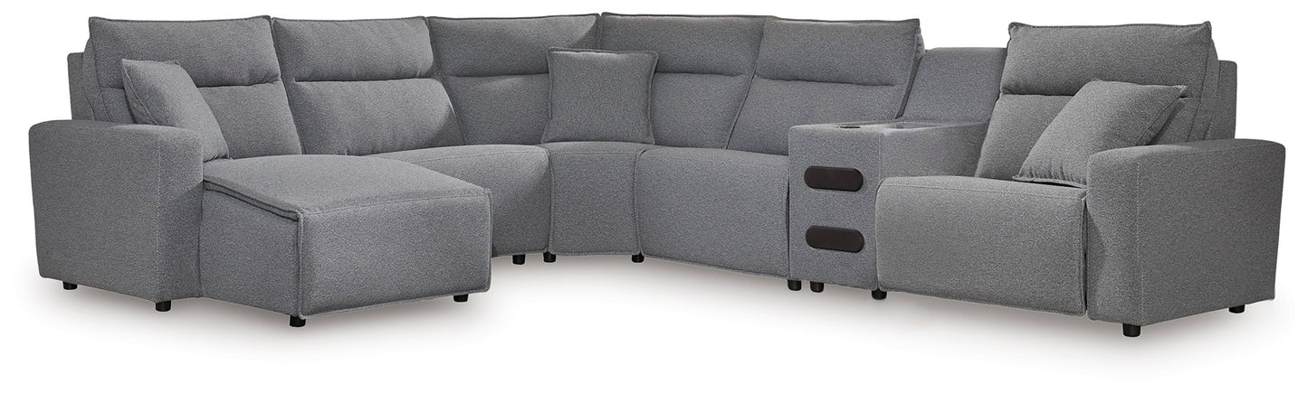 Lakeland Furniture Outlet - Ashley Furniture - ModMax II Sectional - 6-Piece Reclining Sectional with Chaise and Audio Console - 65906S29