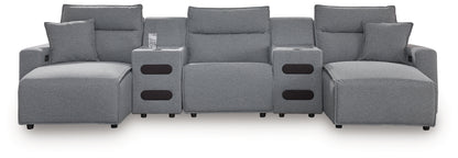 Lakeland Furniture Outlet - Ashley Furniture - ModMax II Sectional - 5-Piece Power Reclining Sectional with Chaise / Salt and Pepper - 65906S15