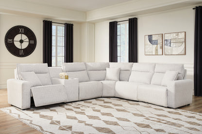 Lakeland Furniture Outlet - Ashley Furniture - ModMax II Sectional - 6-Piece Reclining Sectional with Console / Stone - 65907S36