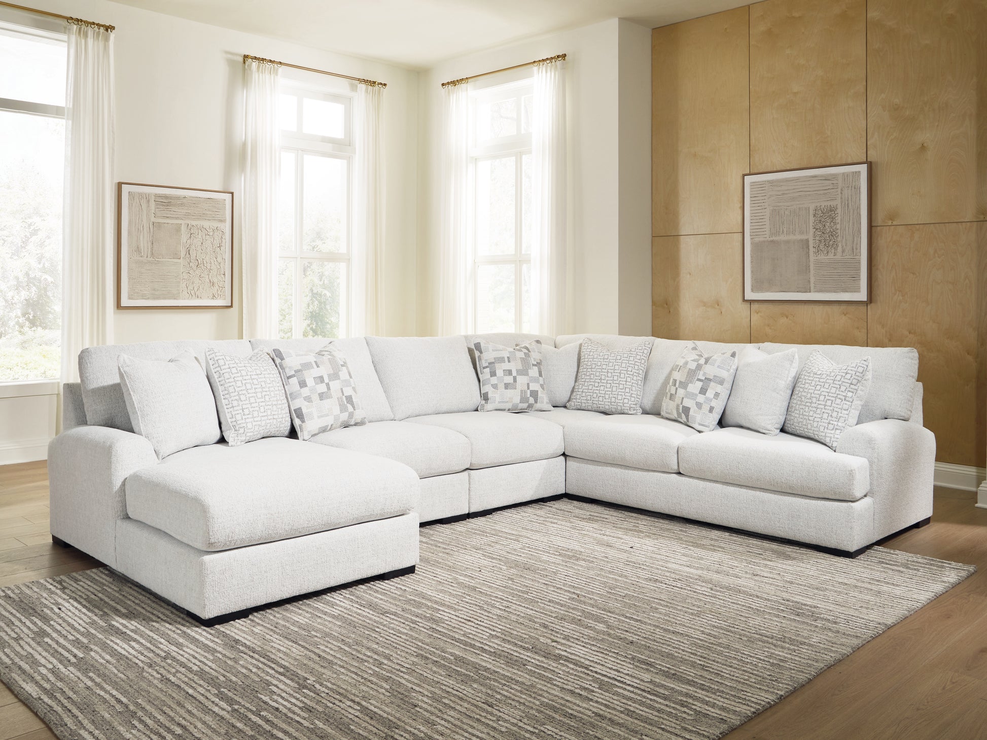 Lakeland Furniture Outlet - Ashley Furniture - Misty-Lakes 5-Piece Sectional with Chaise - 5-Piece Sectional with Chaise - PC66906S12
