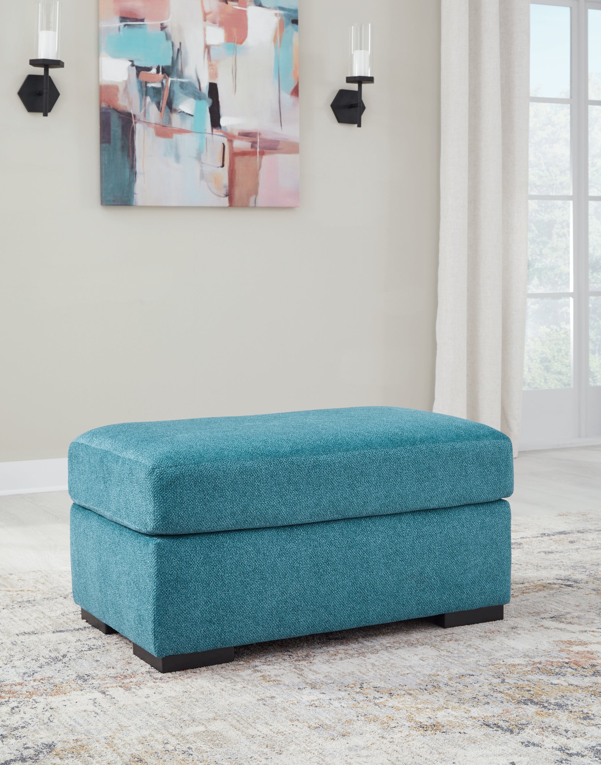 Lakeland Furniture Outlet - Ashley Furniture - Keerwick Living Room - Ottoman / Teal - 6750714