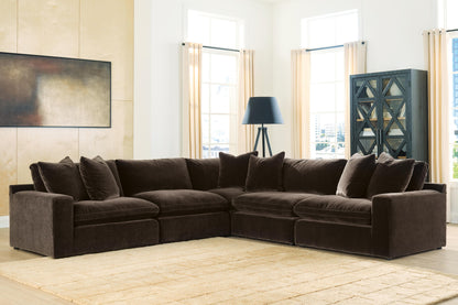 Lakeland Furniture Outlet - Ashley Furniture - Maxton Heights Sectional - RAF 5-Piece Sectional / Bittersweet - 67807S4