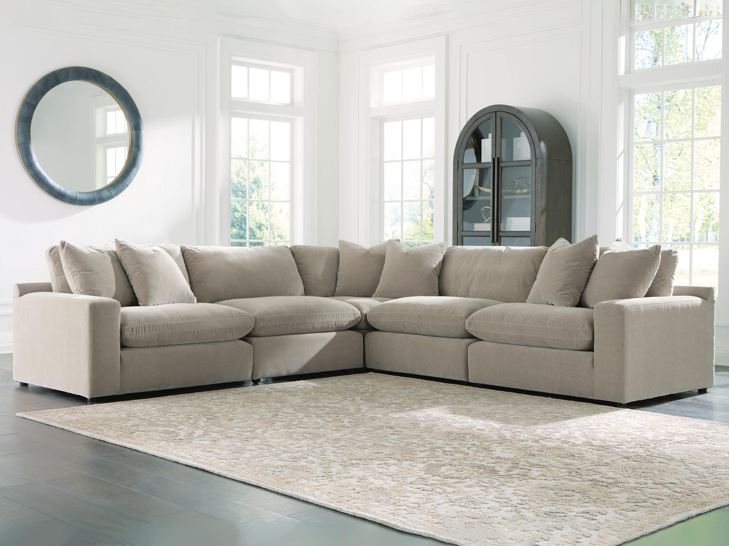 Lakeland Furniture Outlet - Ashley Furniture - Maxton Heights Sectional - RAF 5-Piece Sectional / Pebble - 67808S4