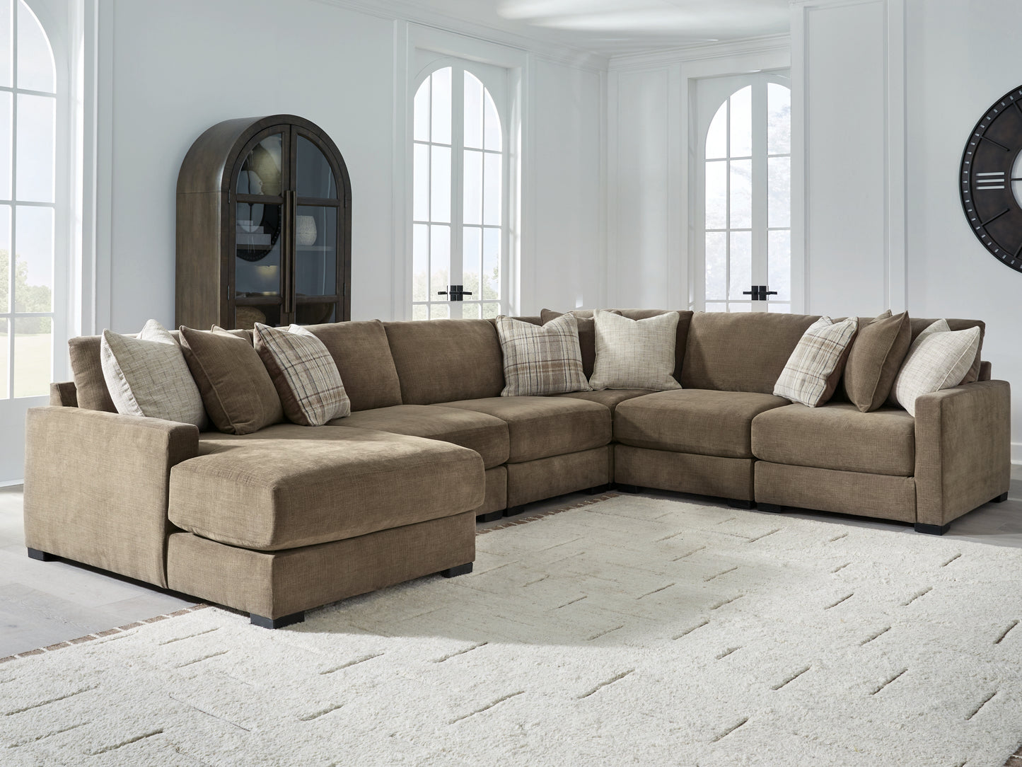 Lakeland Furniture Outlet - Ashley Furniture - Camellia-Court Sectional - RAF 6-Piece Sectional with Chaise / Coffee - 68207S14