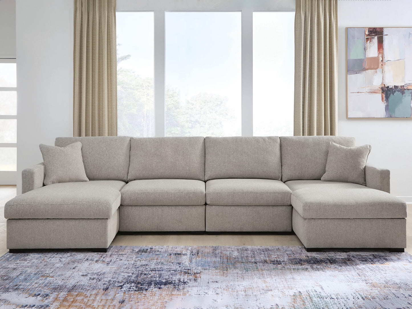 Lakeland Furniture Outlet - Ashley Furniture - ModMax Luxe Sectional - RAF 4-Piece Double Chaise Sectional - 68605S16