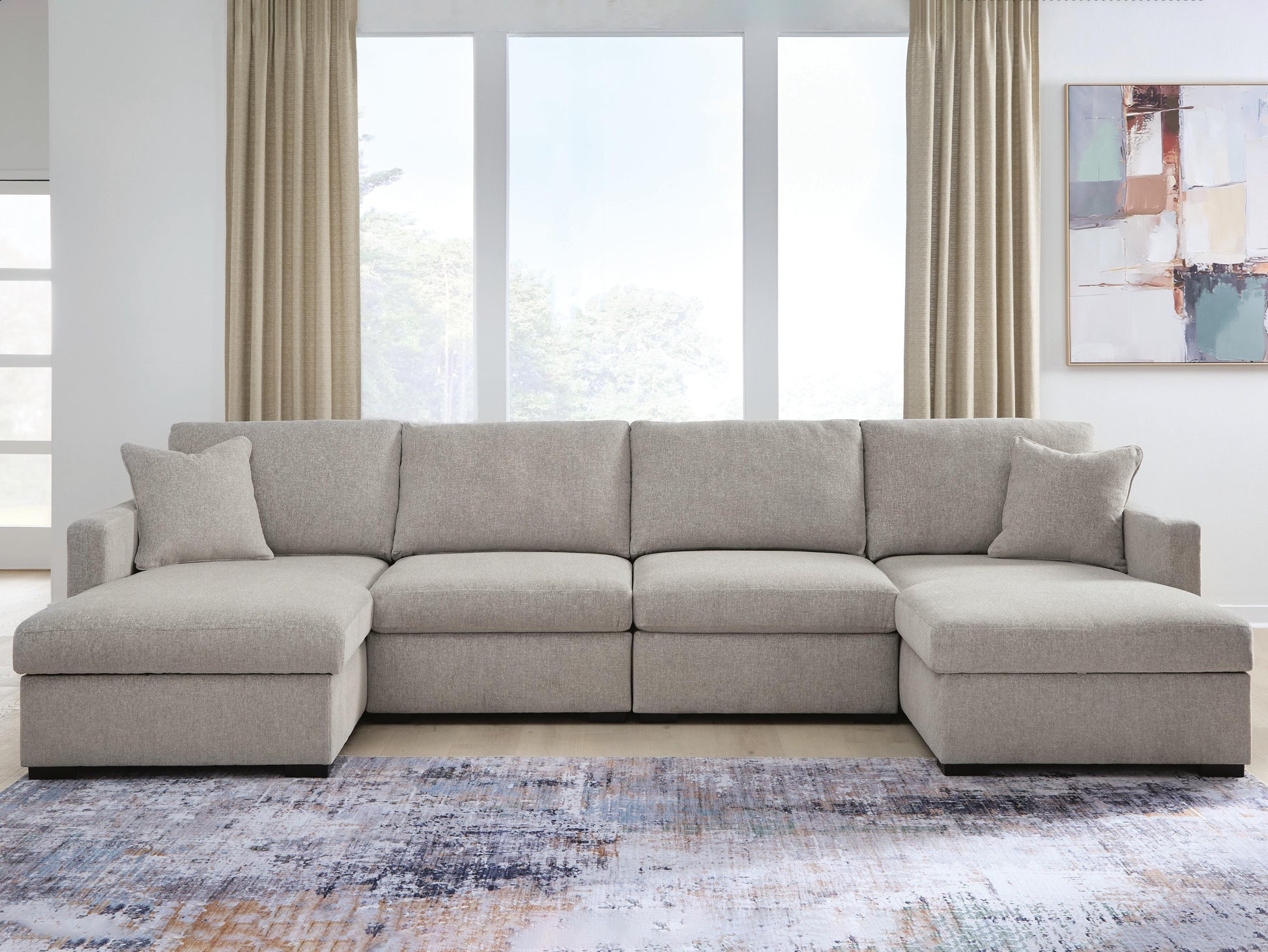 Lakeland Furniture Outlet - Ashley Furniture - ModMax Luxe Sectional - RAF 4-Piece Double Chaise Sectional - 68605S16