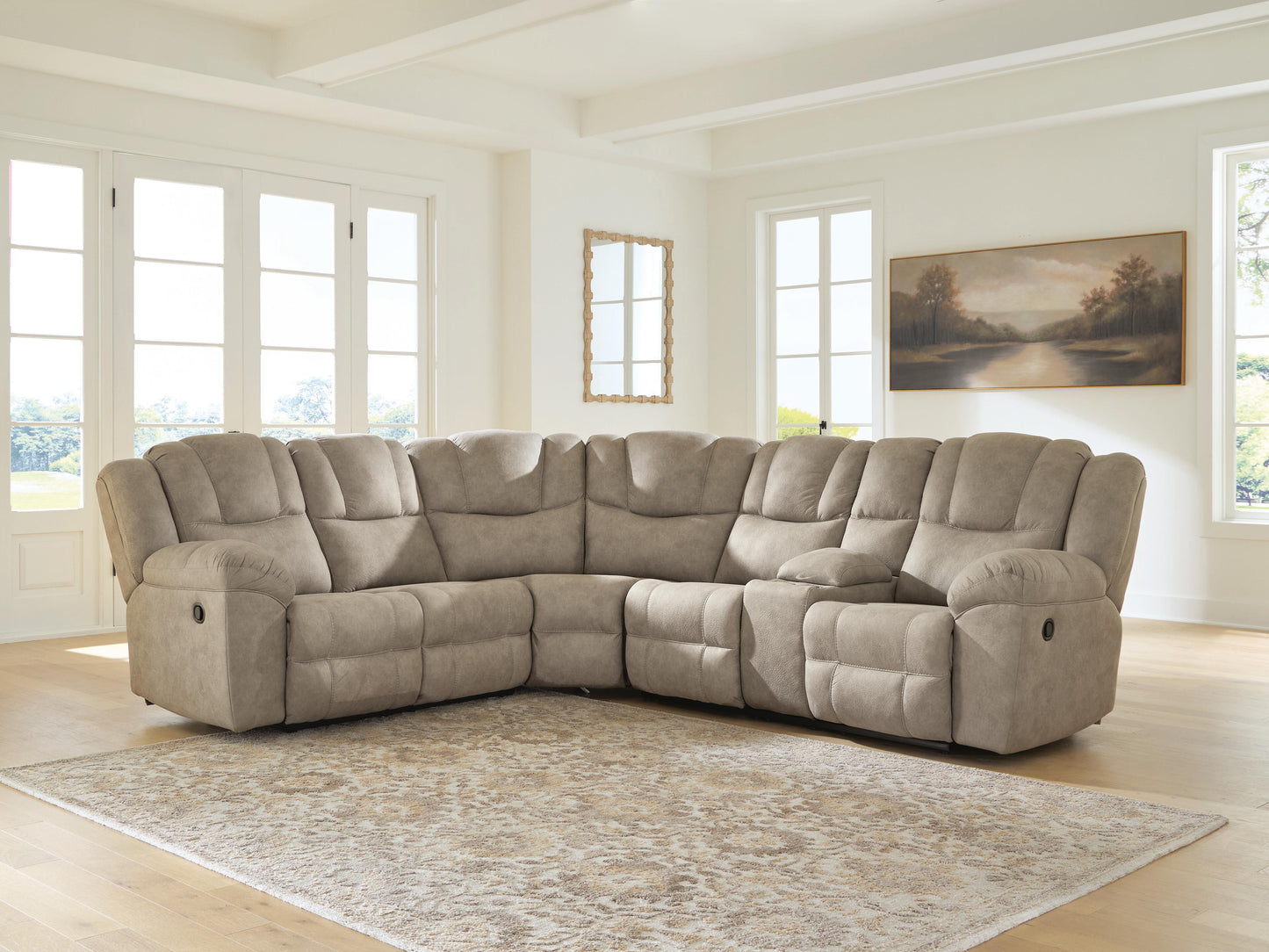 Lakeland Furniture Outlet - Ashley Furniture - Pearce-Pike Sectional - 3-Piece Reclining Sectional with Console - PC69205S2