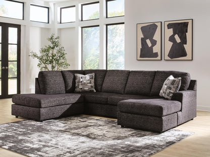 Lakeland Furniture Outlet - Ashley Furniture - Lentiz Sectional - RAF 2-Piece Sectional with Chaise / Onyx - PC73404S1