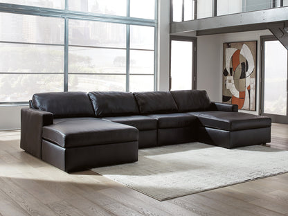 Lakeland Furniture Outlet - Ashley Furniture - ModMax II Sectional - RAF 4-Piece Double Chaise Sectional / Black - 74305S19