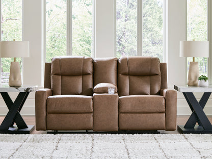 Lakeland Furniture Outlet - Ashley Furniture - Mackmenville Living Room - DBL Rec Loveseat w/Console - 7471494