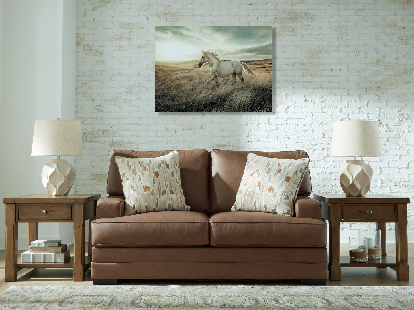 Lakeland Furniture Outlet - Ashley Furniture - VillaCourt Living Room - Loveseat / Caramel - 7490935