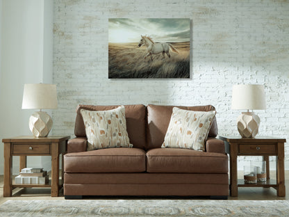 Lakeland Furniture Outlet - Ashley Furniture - VillaCourt Living Room - Loveseat / Caramel - 7490935