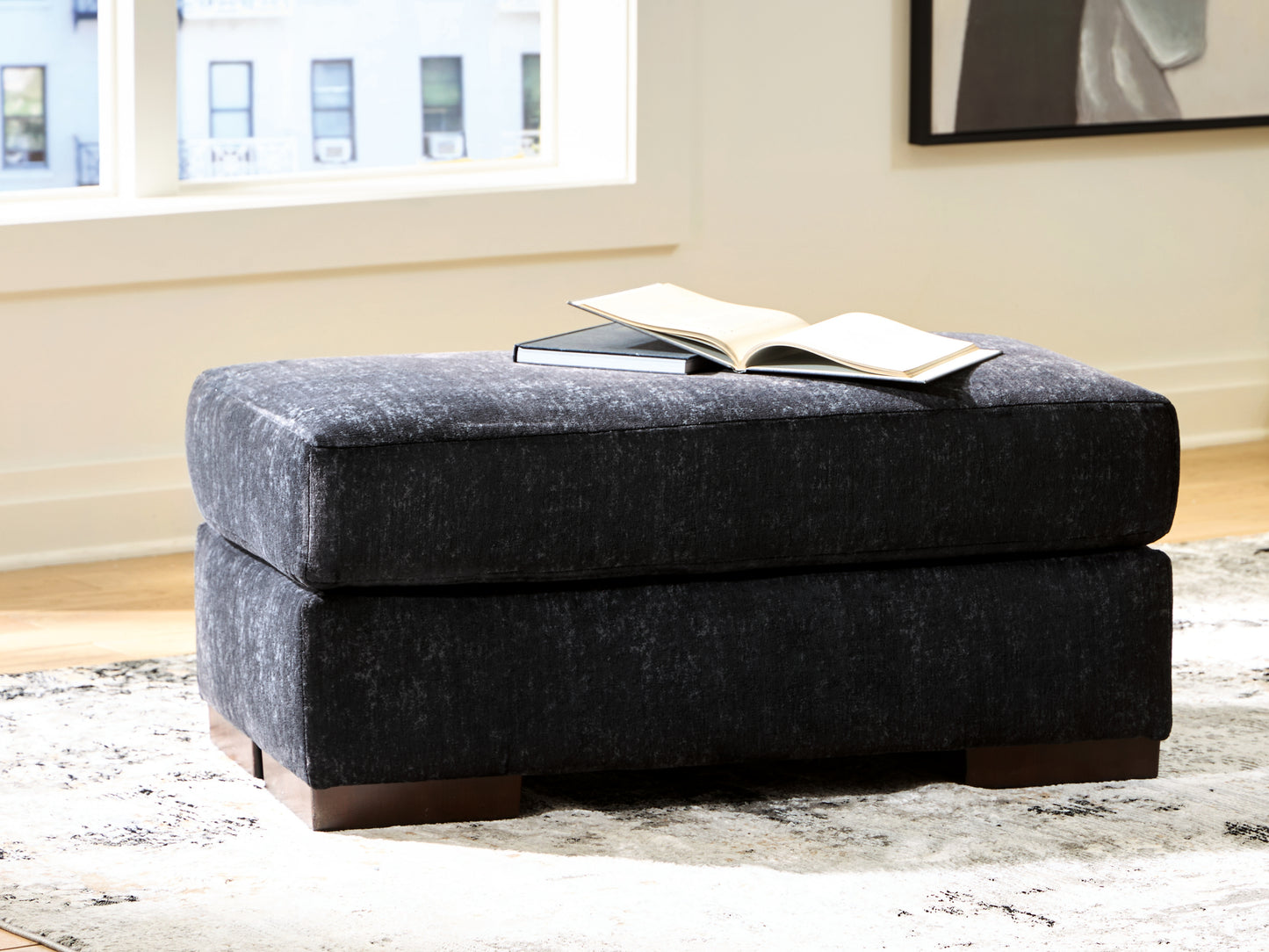 Lakeland Furniture Outlet - Ashley Furniture - Whitmore Manor Living Room - Ottoman / Black Pearl - 8040414