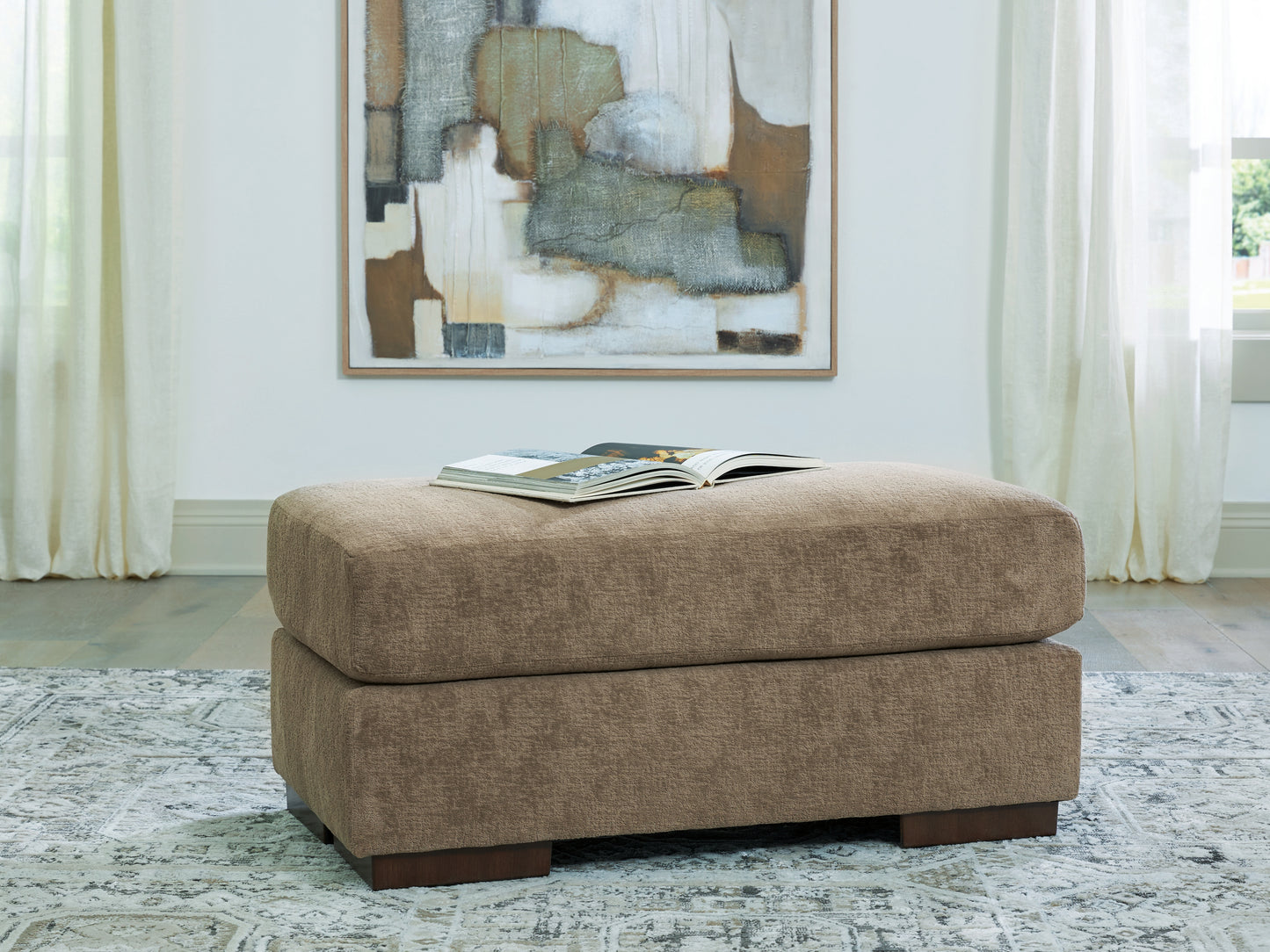 Lakeland Furniture Outlet - Ashley Furniture - Jayne Park Living Room - Ottoman / Pecan - PC8150514