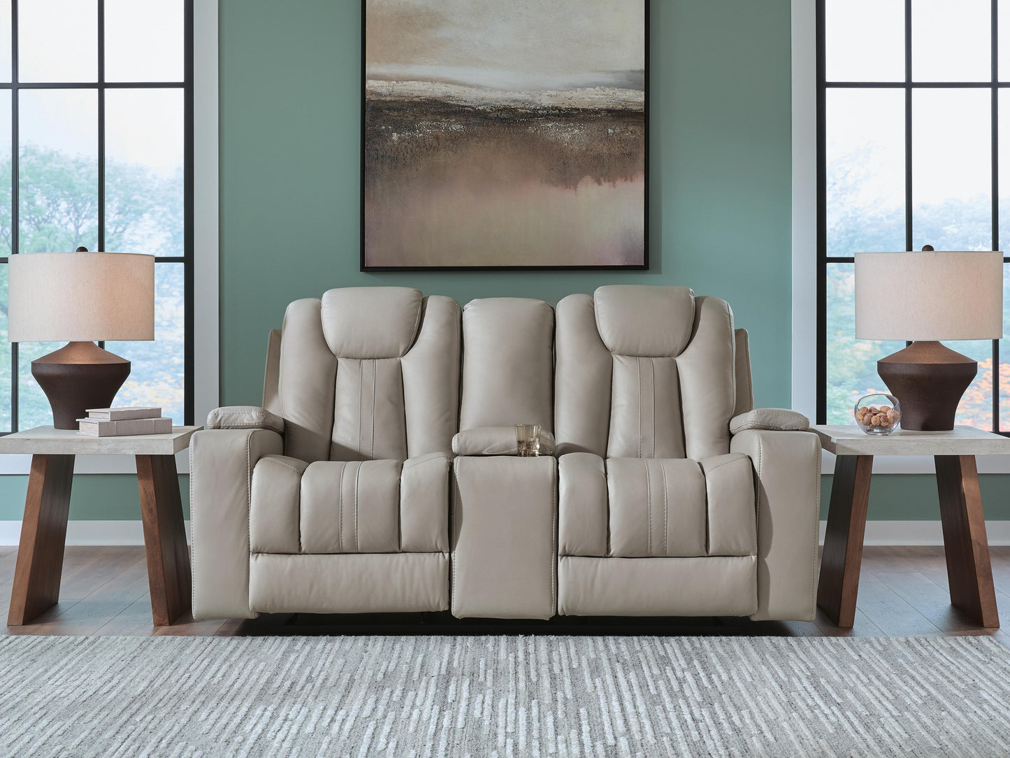 Lakeland Furniture Outlet - Ashley Furniture - Elevate Edges Living Room - Glider REC Loveseat w/Console / Coin - PC8330543