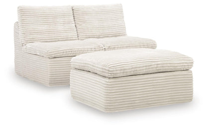 Lakeland Furniture Outlet - Ashley Furniture - Fannin Sectional - 2 Armless Chairs w/Otto (3/CN) / Ivory - PC8430431